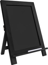 Wooden Chalkboard Sign, Tabletop Magnetic Chalkboard with Stand (Black) - £11.41 GBP