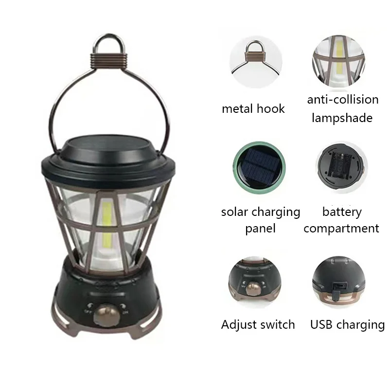 Portable Outdoor Camping Light USB Rechargeable Solar Charging Multifunctional R - £196.00 GBP