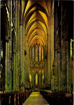 Vtg Postcard Interior View of Cologne Cathedral, Continental, Unposted - £5.15 GBP