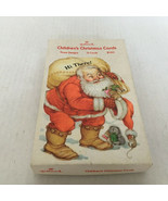 Vintage empty box Hallmark Children&#39;s Christmas cards Santa graphics on box - £15.56 GBP