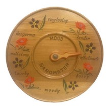 Vintage Wooden Mood Barometer Japan 1970s 1960s Kitsch Barometer - £19.81 GBP