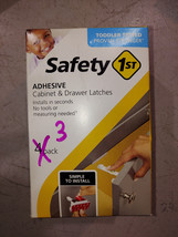 22QQ07 BABY SAFE CABINET LATCHES, SAFETY FIRST, OPEN BOX (3 OF 4 PRESENT... - $6.73