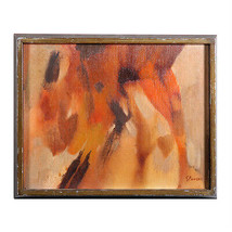 Untitled III (Abstract Browns) By Spencer Signed Oil Painting on Valbonite 11x14 - £299.13 GBP