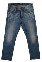Silver Jeans Grayson Straight Mens 32x30 Blue Jeans Medium Blue Distressed  - £25.47 GBP