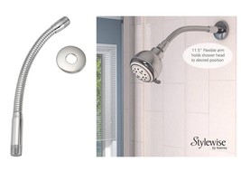 Shower Arm 11.5&#39;&#39; L, Steel, Polished Chrome - Stylewise by Keeney K780CP - $17.81