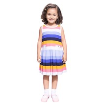 Janie &amp; Jack Stripped Sleeveless Sweater Pleated Dress Size 2T - $459.46 MXN