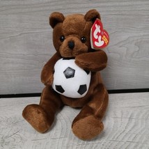 Ty Beanie Baby SWEEPER the Soccer Bear 2005 Stuffed Animal Toy Plush NWT  - £6.24 GBP