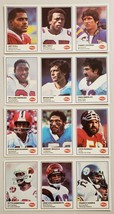 1982 Kellogg&#39;s NFL Football 4 Panels of 3 Cards Franco Harris,Collinsworth - £10.52 GBP
