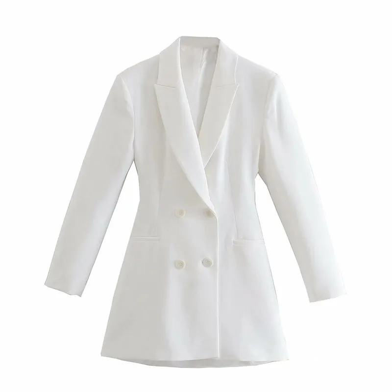 White Hollow Out Waist Back Office Ladies Blazer Femme Autumn Spring Jacket Coat - £167.14 GBP