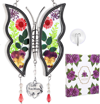 Mother&#39;s Day Gifts for Mom, I Love You Mom Unique Butterfly Sun Catcher Window H - £29.55 GBP