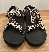Loeffler Randall Womens Maisie Leopard Sport Sandal Tan Black Size 12 M - $59.00