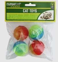 Multipet Lattice Ball Cat Toys in Assorted Colors 1.5 in each, Pack of 4 - £2.33 GBP