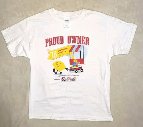 Proud Owner Lemonade Stand Gildan Ultra Cotton Graphic T-Shirt Youth Siz... - $3.00