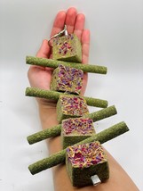 Floral Grass Cube Cakes and Straw Hanging Chew Rabbit Treat. Also Suitab... - £9.55 GBP