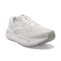 Brooks ghost max - medium width in white/oyster/metallic silver - size 10.5 - £79.24 GBP