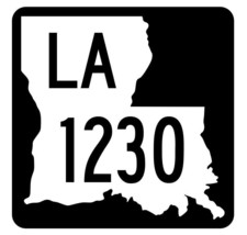 Louisiana State Highway 1230 Sticker Decal R6451 Highway Route Sign - $1.45+