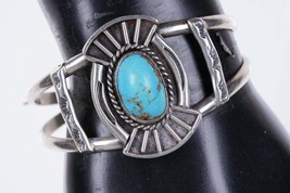 6 5/8&quot; vintage Navajo sterling/Turquoise cuff bracelet - $277.20