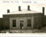 Vtg Postcard RPPC 1940s Georgetown Georgia GA Quitman County Court House... - $12.82