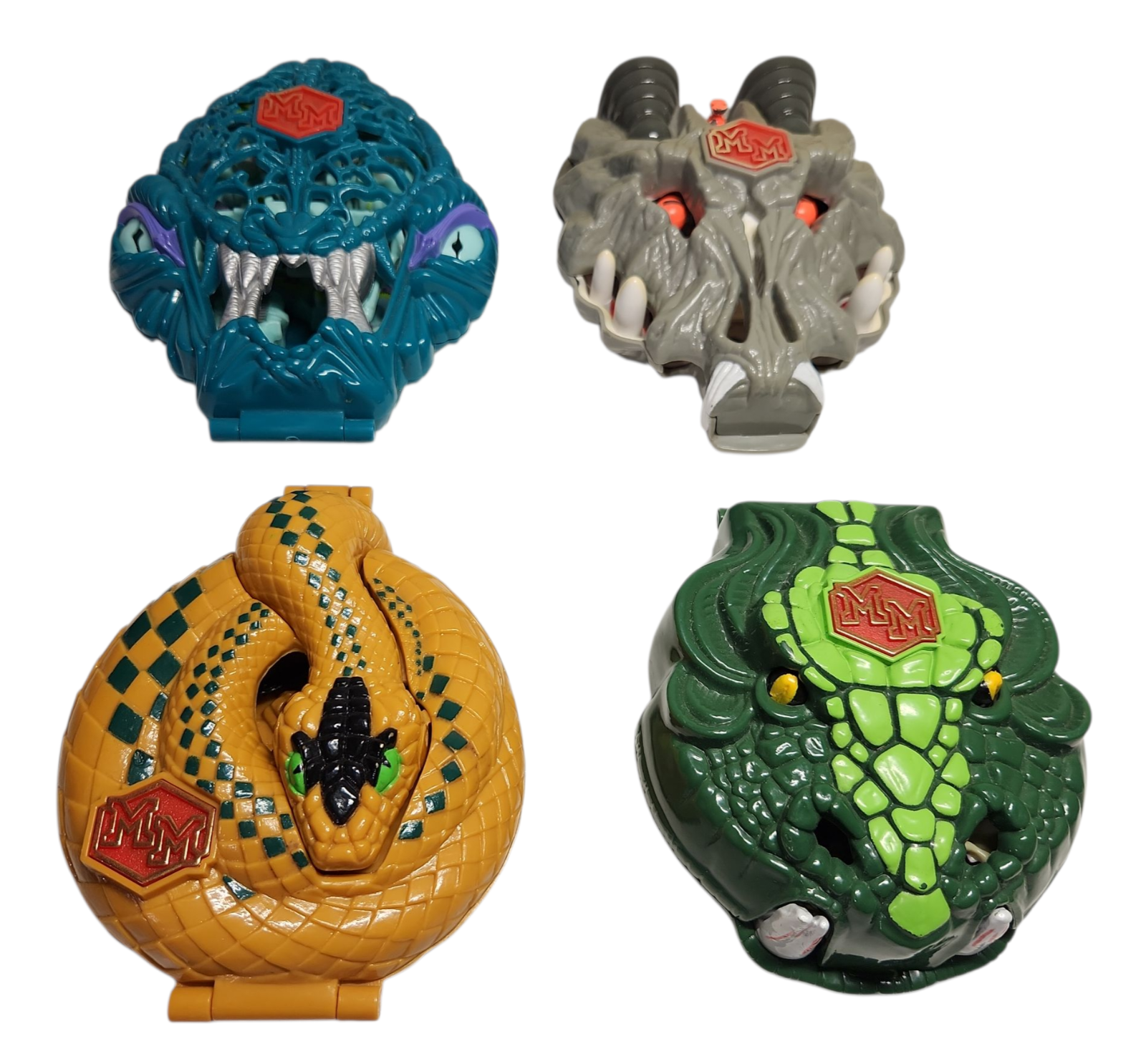 Vintage Mighty Max Doom Zone 1992 Dragon, Snake, Wolfship &amp; Ice Alien NO... - $44.55