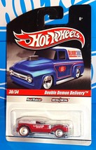 Hot Wheels 2010 Slick Rides Delivery #30 Double Demon Delivery Red Kendall - $7.00