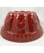 Paula Deen Farmhouse Red Rooster Stoneware 9&quot; Bundt Cake Pan Baker Jello... - $49.99