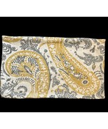Pottery Barn Paisley Print Linen Cotton Lumbar Pillow Cover Yellow Gray ... - $29.28 CAD