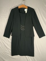 Danny &amp; Nicole Business Jacket Dress w/Ornament Women&#39;s Petite 4P Black - £24.78 GBP