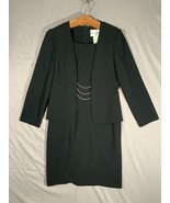 Danny &amp; Nicole Business Jacket Dress w/Ornament Women&#39;s Petite 4P Black - £25.07 GBP
