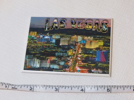 Las Vegas nighlife city lights travel casinos fridge RARE magnet refrige... - $10.29