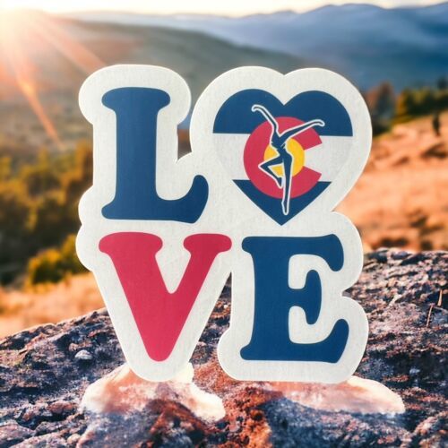 DMB Love Colorado Flag Heart | Sticker Slap  3&quot; x 2.8&quot; Matte Finish - $3.43