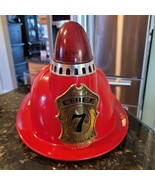 VINTAGE JAPAN RED FIRE CHIEF # 7 HELMET TOY ROTATING LIGHT &amp; SIREN WORKING - $112.46