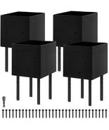 6x6 Fence Post Holder Ground Spike Black Powder Coated Steel Post Anchor... - €76,97 EUR