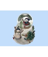 LENOX Lynn Bywaters SLEDDING PARTY Snow Globe Snowman, Birds, Squirrels ... - £39.49 GBP