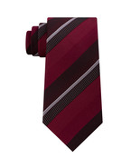 KENNETH COLE REACTION Red Solar Stripe Silk Slim Tie - $27.39 CAD