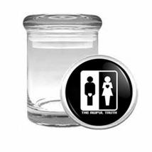 The Awful Truth Em1 Medical Glass Stash Jar 3&#39;&#39; X 2&#39;&#39; Herb And Spice Storage Air - £6.35 GBP