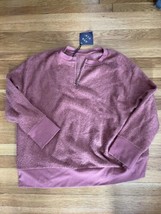 Ava Viv Womens Size 3x 1/4 Zip Fleece Pullover Cinnamon Color Red/ Orange NWT - £7.84 GBP