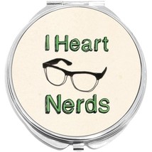 I Heart Nerds Compact with Mirrors - Perfect for your Pocket or Purse - $11.76