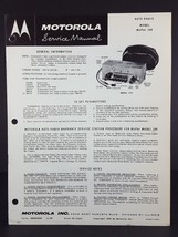 Motorola 1960 Plymouth Valiant Auto Radio Service Manual Model MoPar 104 - £5.47 GBP