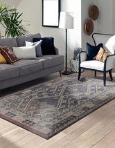 EORC LLC, OT102BN5X8 Hand Knotted Wool Modern Knot Rug, 5&#39; x 8&#39;, Brown Area Rug - £425.43 GBP