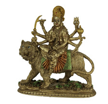 Zeckos Durga Supreme Hindu Goddess Riding On Tiger Statue - £38.83 GBP