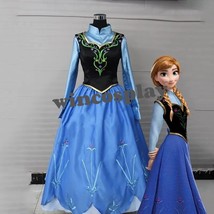 Princess Anna cosplay costume Frozen Anna  costume Dress Women Halloween Dress - £108.31 GBP