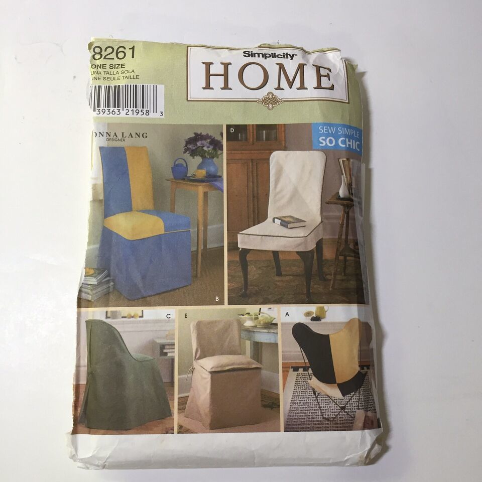 Simplicity 8261 Chair Covers Donna Lang - £10.11 GBP