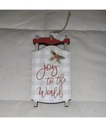 Joy To The World 5 x 2.6 inch Wood Christmas Hanging Ornament - £7.05 GBP