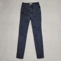 Madewell Womens Jeans Size 25 10&quot; High Rise Skinny Dark Gray Fair Trade - £19.01 GBP