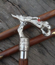 Antique Brass Dragon Handle cane Walking Stick Designer Vintage Walking Canes - £44.63 GBP