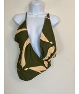 Women's Green Matte Swim Stretch Bodysuit Swimming Gear. L. 82% Polyester/ 18% S - £17.40 GBP