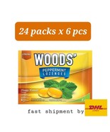 Lozenges Flu Throat WOODS&#39; Peppermints Honey Lemon DROPS 24 Packs x 6 pc... - £70.32 GBP