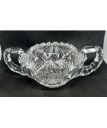 Hobstar Crystal Star Pattern Sawtooth Edge Sugar Bowl - $14.87 CAD