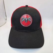 Bacardi Trucker Hat Mesh Snapback Black Red Bat Logo Marca De Fabrica 20... - $14.99