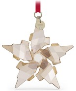 Swarovski Festive Gold Large Annual Edition 2021 Snowflake Ornament Cham... - £56.12 GBP
